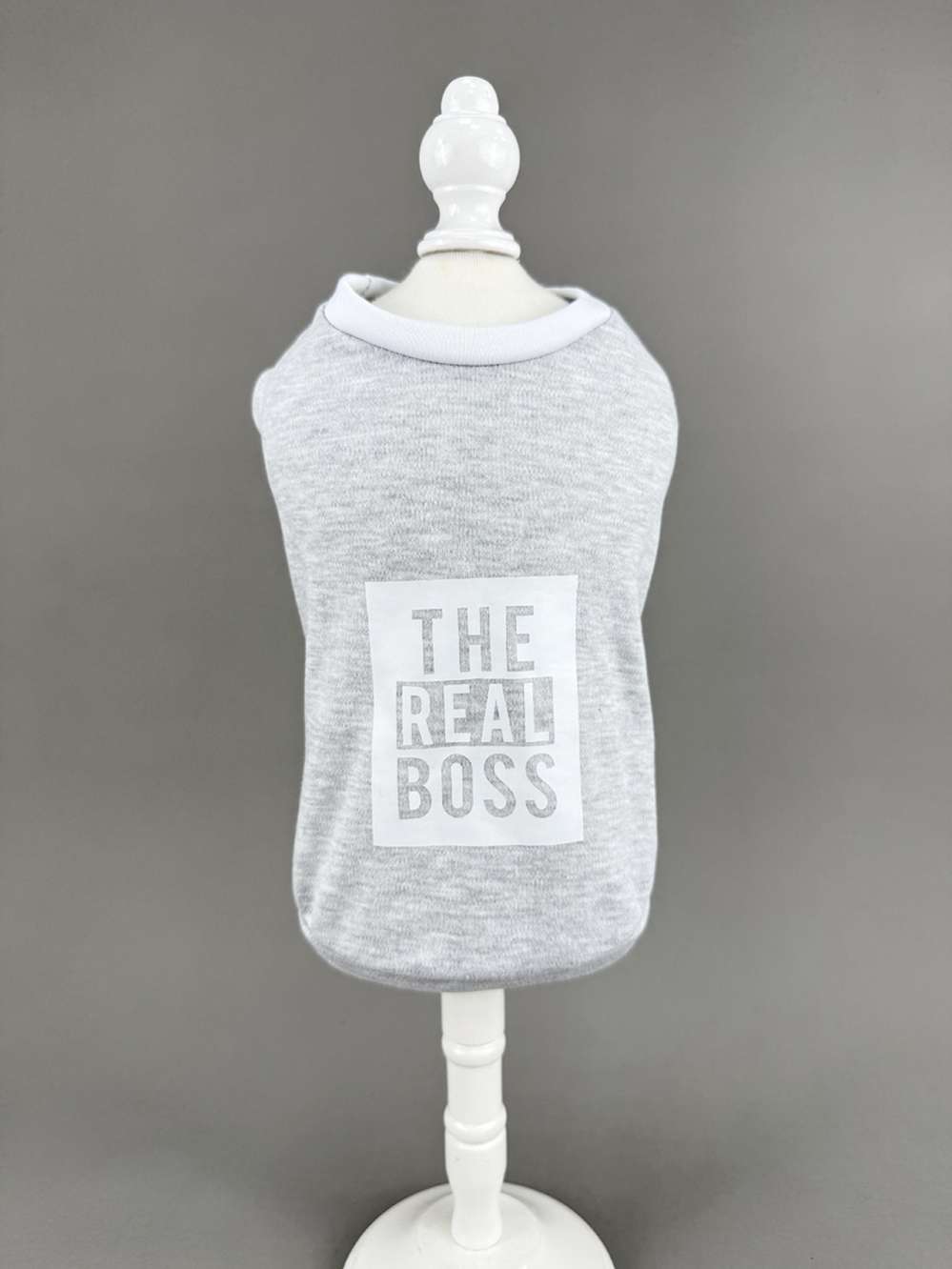 Майка для собак Puffy Босс серая