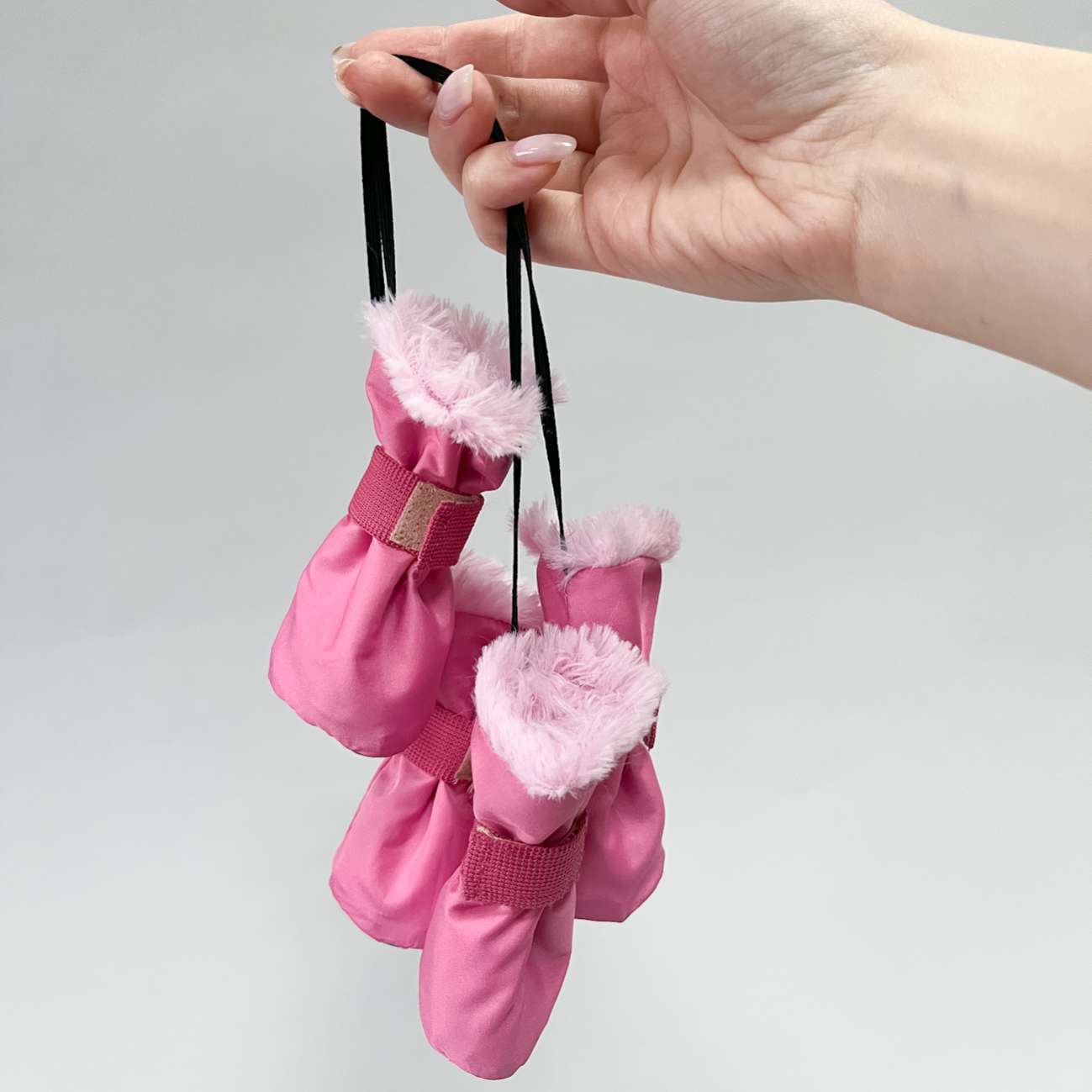 Зимняя обувь для собак Подтяжки Фукси