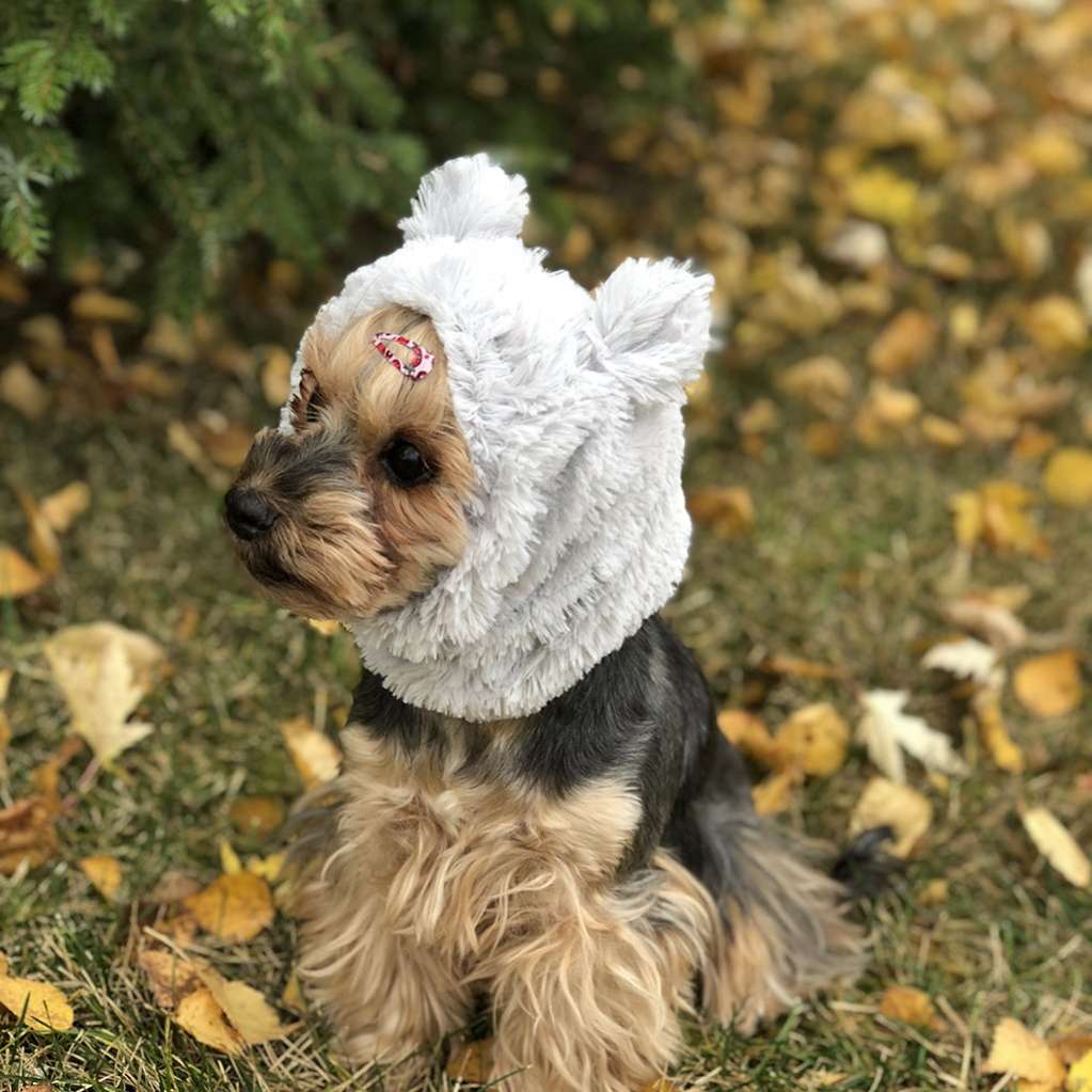 Шапка для собаки Капор Puffy Гамми Белый