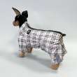 Дождевик для собаки утепленный Puffy Burberry