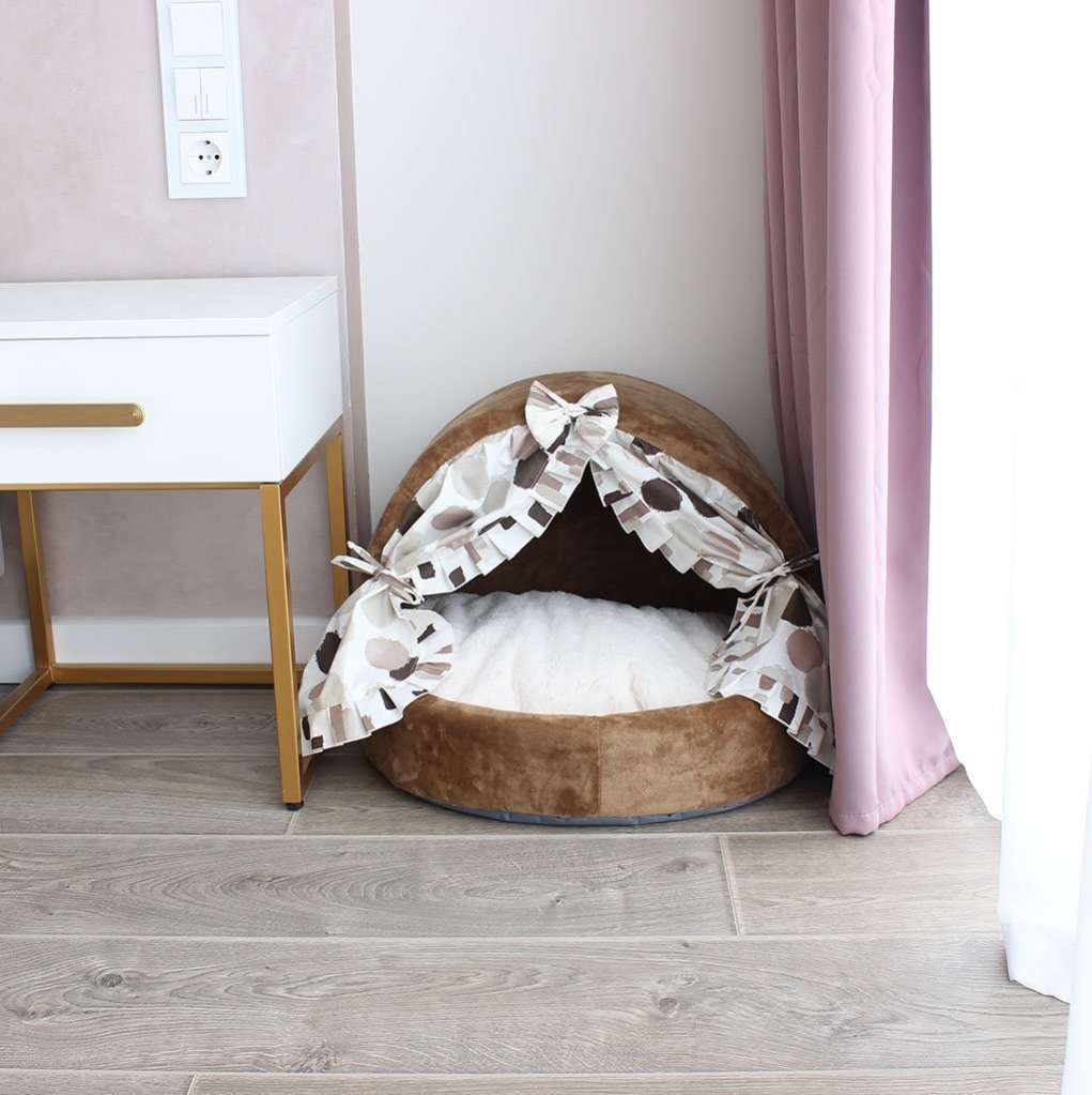 Домик для собаки со шторками Puffy Берёзка