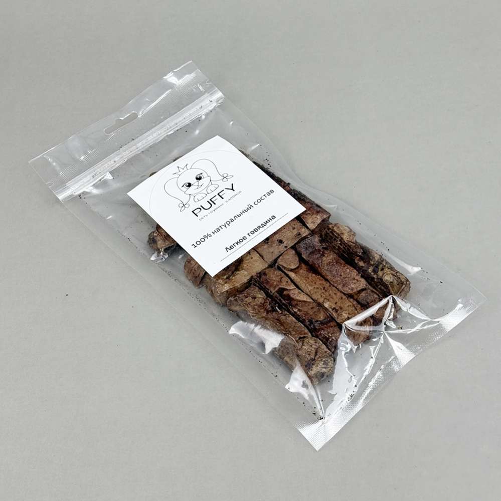 Натуральное лакомство Легкое говяжье (палочки), 50г