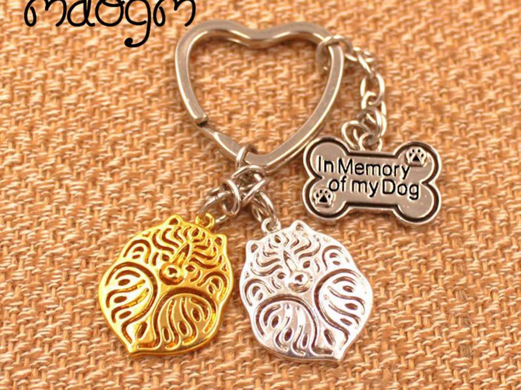 Брелок для собак металлический породы