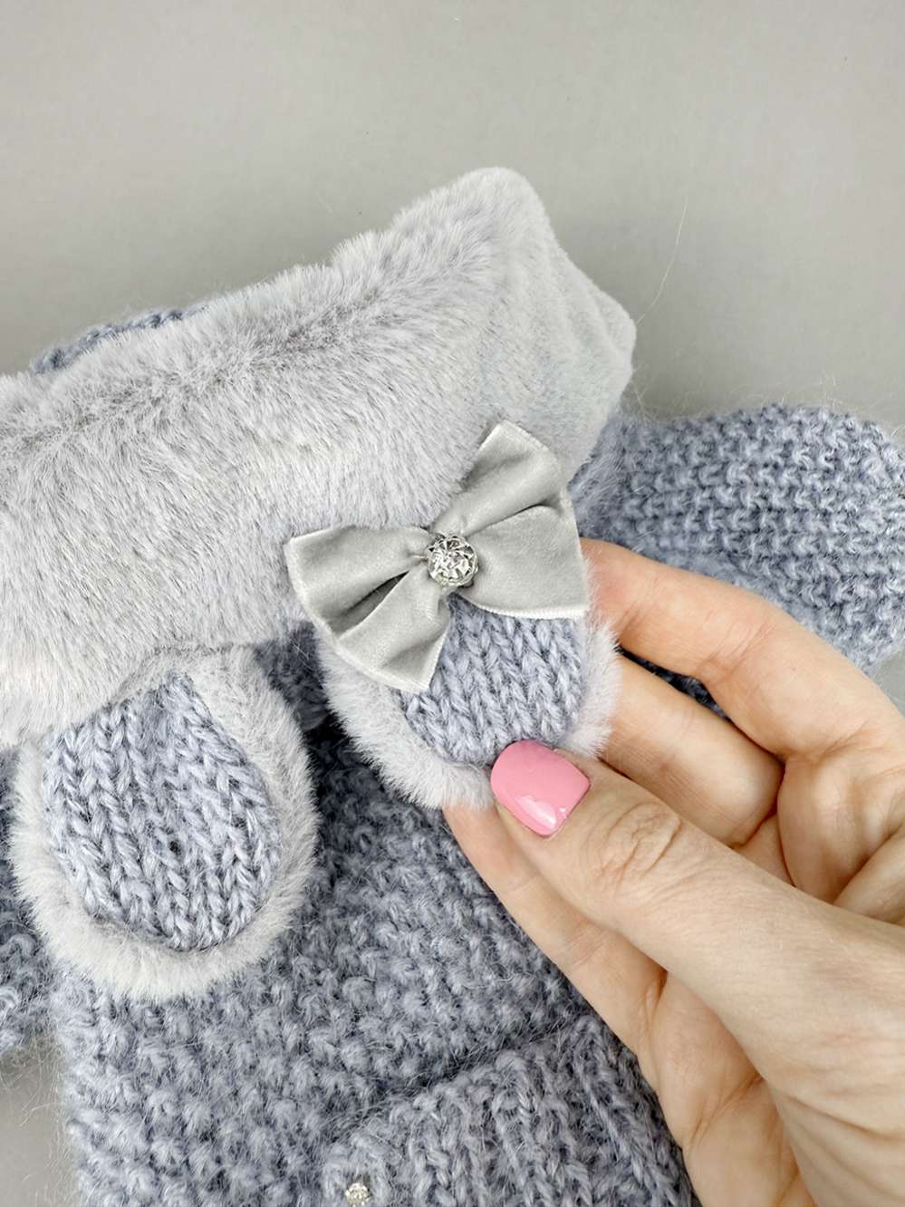 Шерстяной свитер для собак Заюша Серый