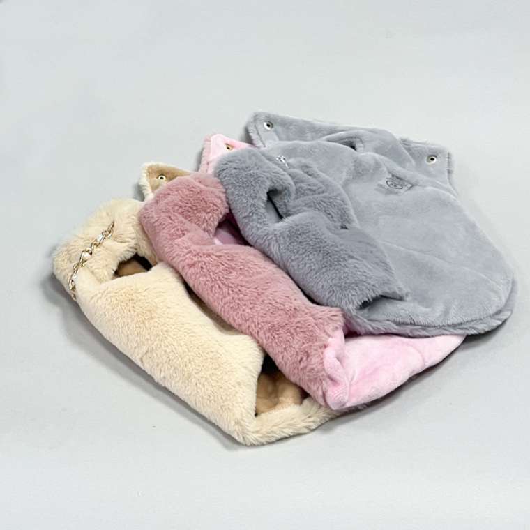 Жилетка для собаки меховая Puffy Морозка бежевая