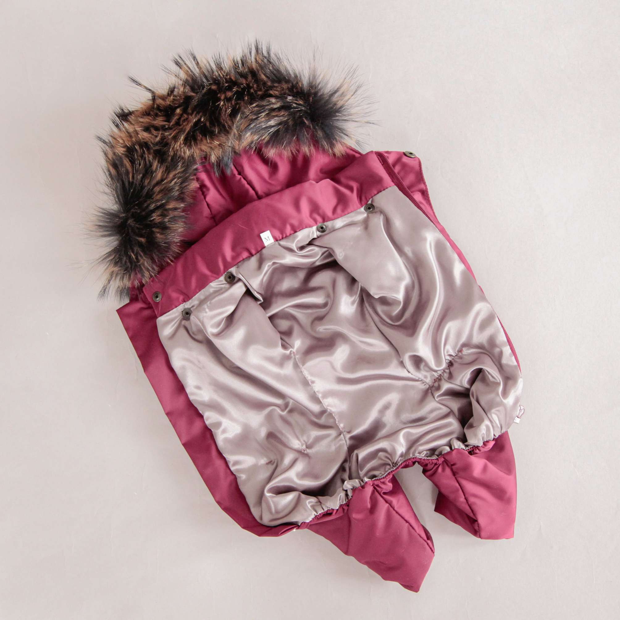 Комбинезон для собак Северное сияние Бургунди на шелке