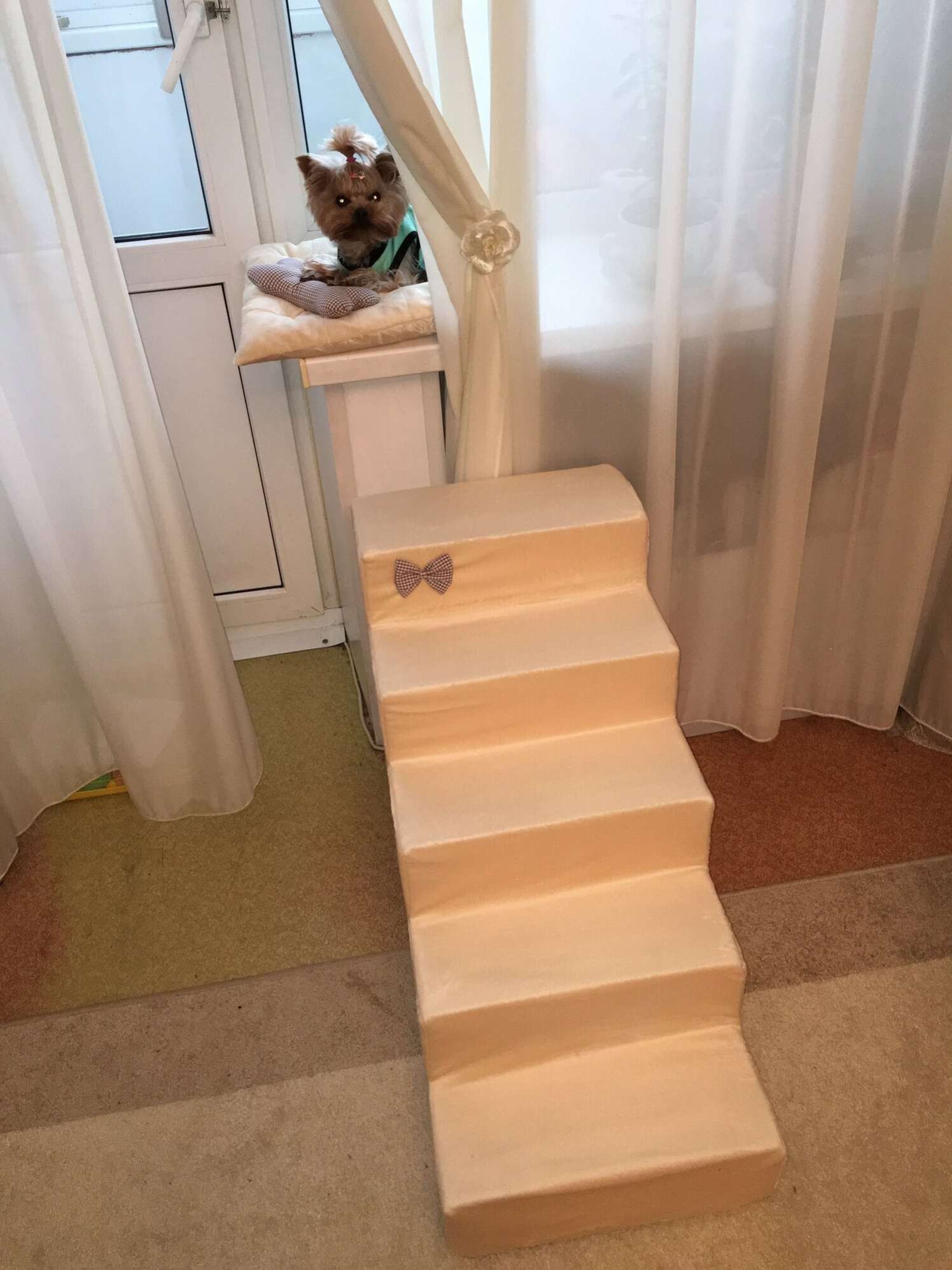 Лестница для собак Puffy Молочная