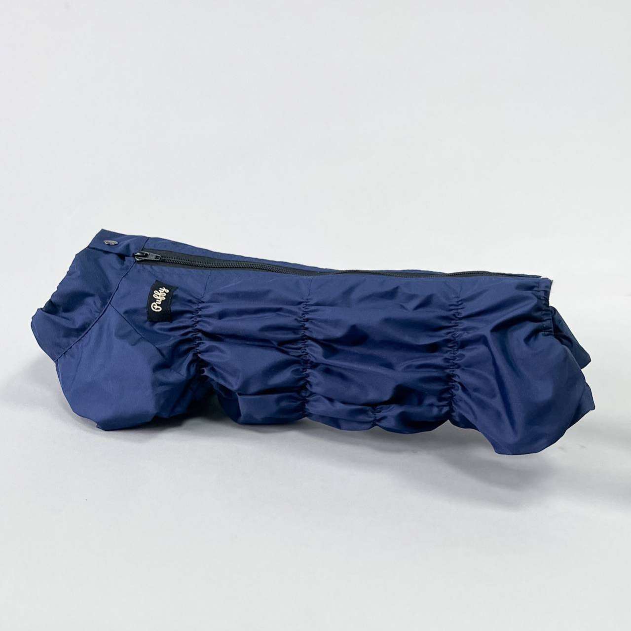 Дождевик для таксы и корги утепленный Puffy Норд пудровый