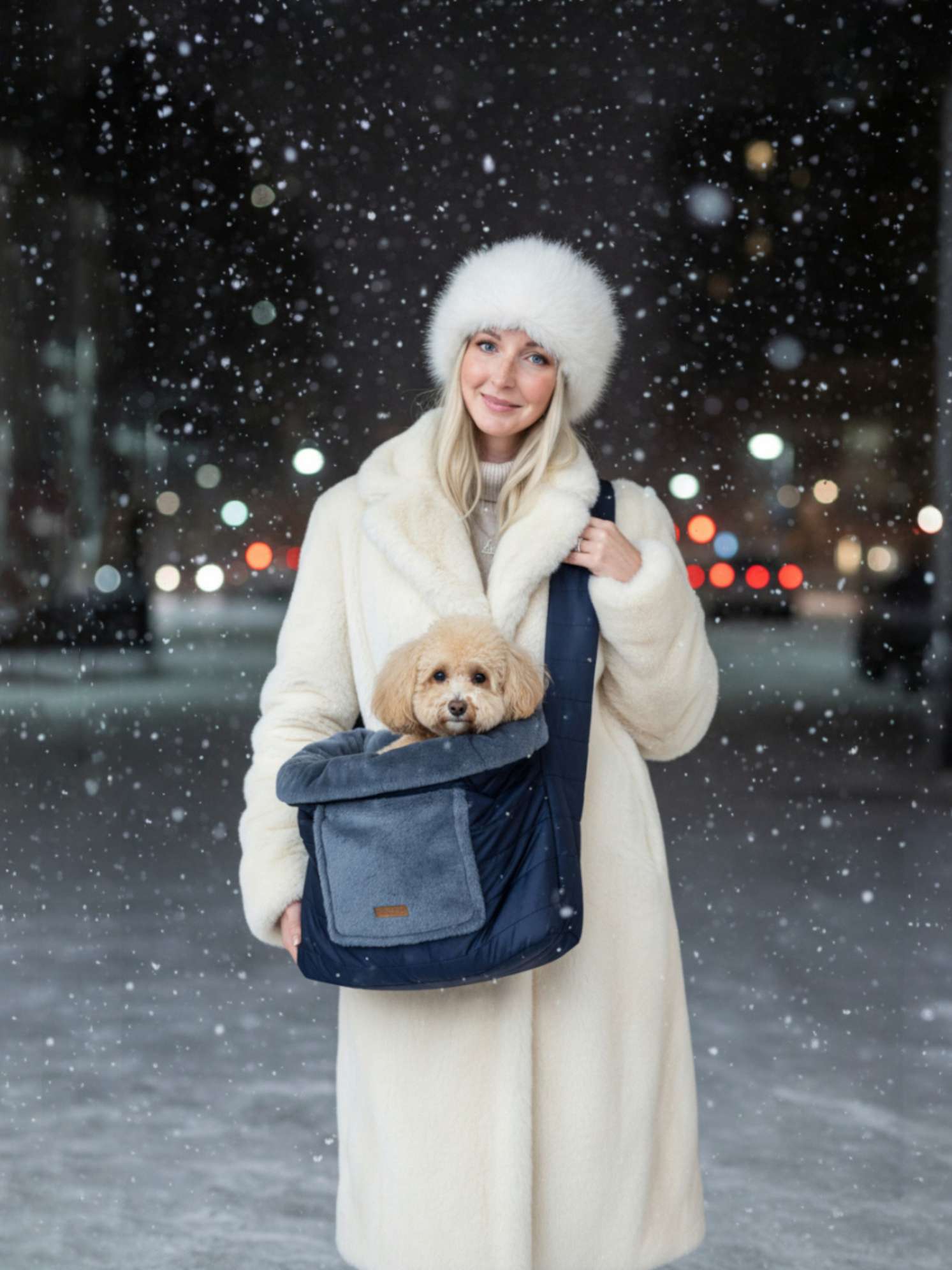 Сумка для собак Мешок Puffy Уют с регулятором синяя