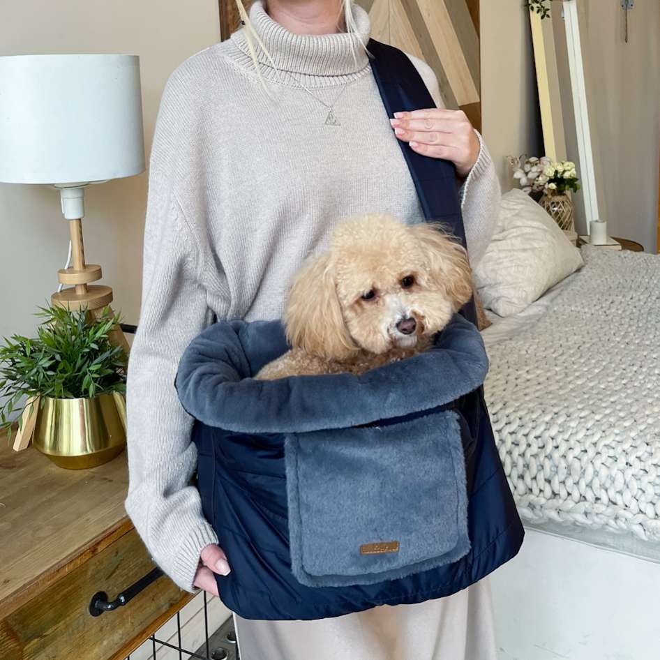 Сумка для собак Мешок Puffy Уют с регулятором синяя