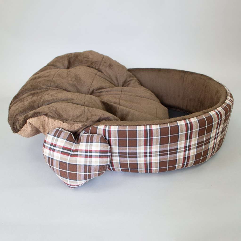 [Лежак] Лежанка для собак Puffy Браун