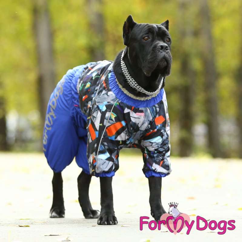 Зимний комбинезон для собак средних и крупных пород ForMyDogs Абстракция