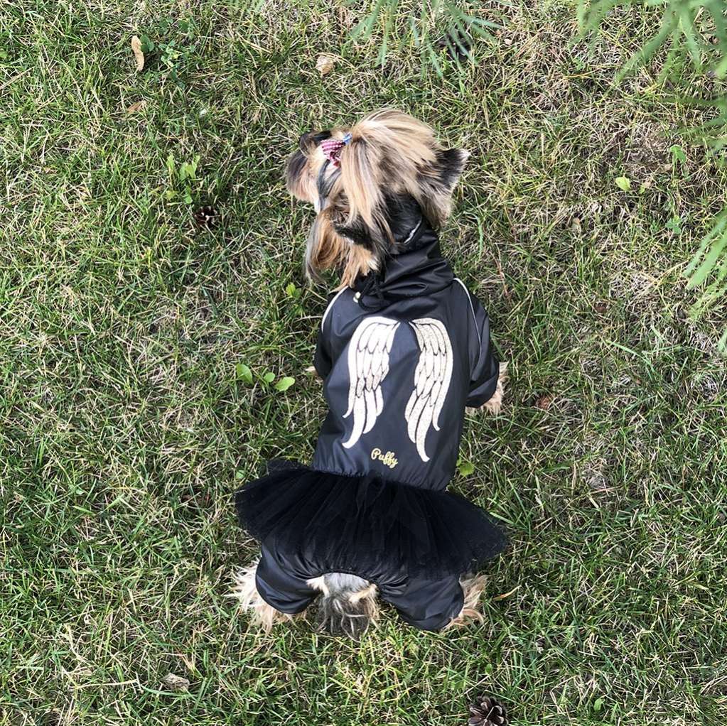 Дождевик для собаки утепленный Puffy Angel с юбкой