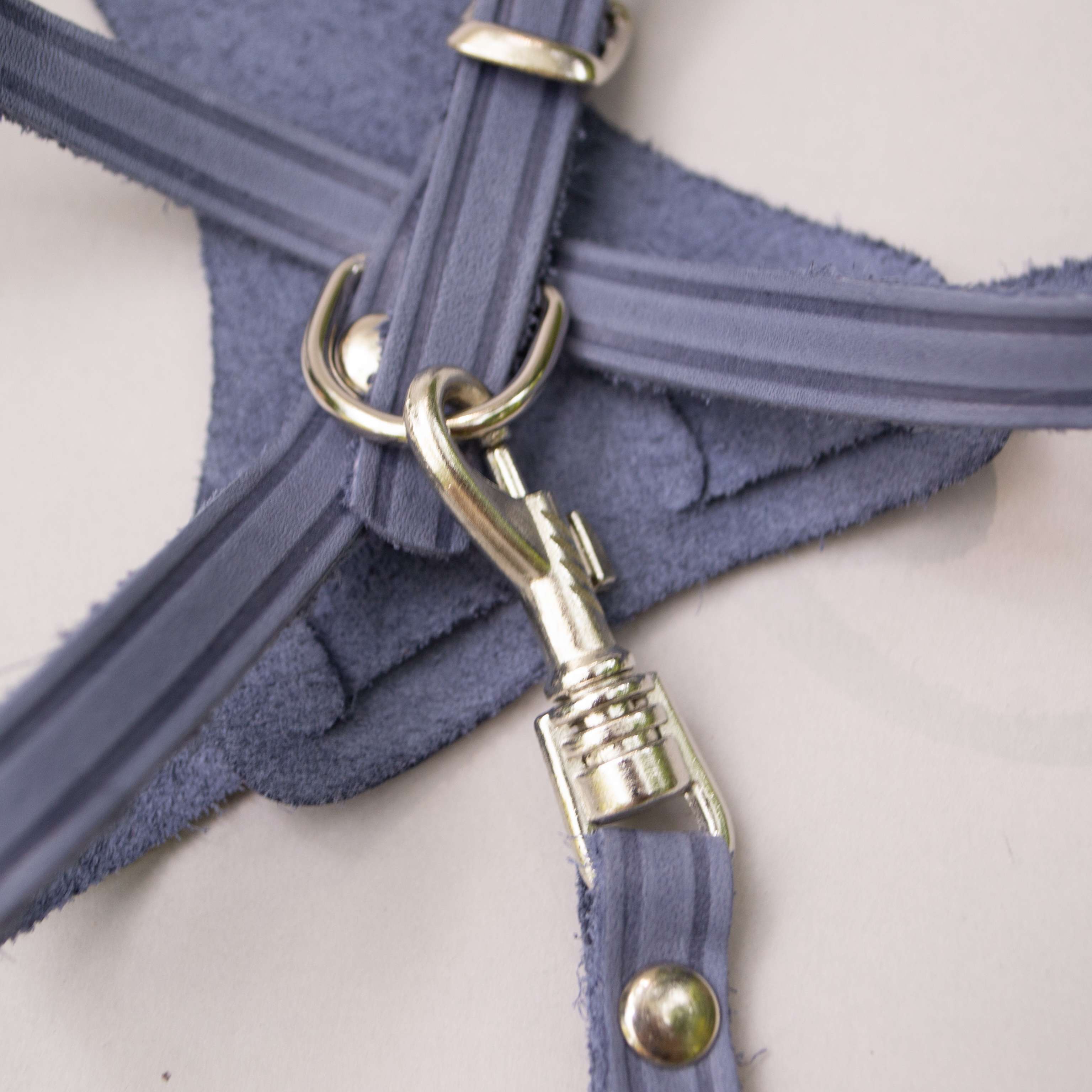 Кожаная шлейка с поводком для собак