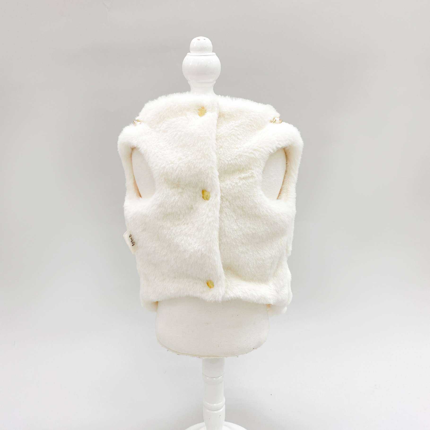 Меховая жилетка Puffy Морозка молочная