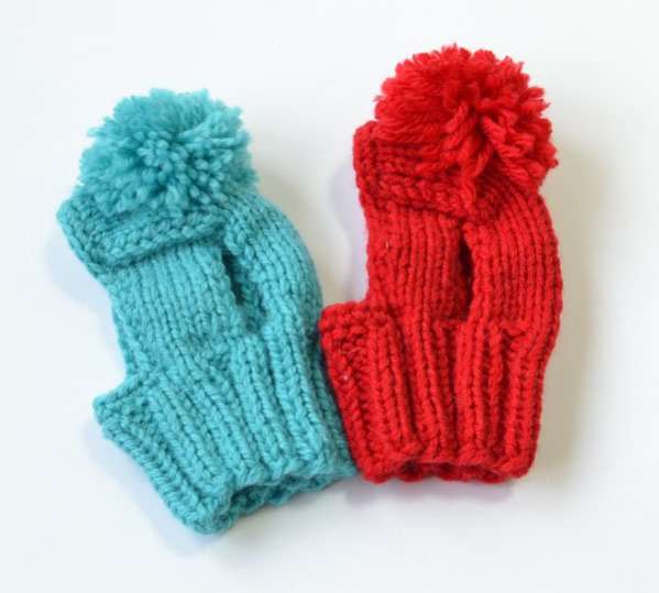 Вязаная шапка для собаки капор с открытыми ушами Puffy