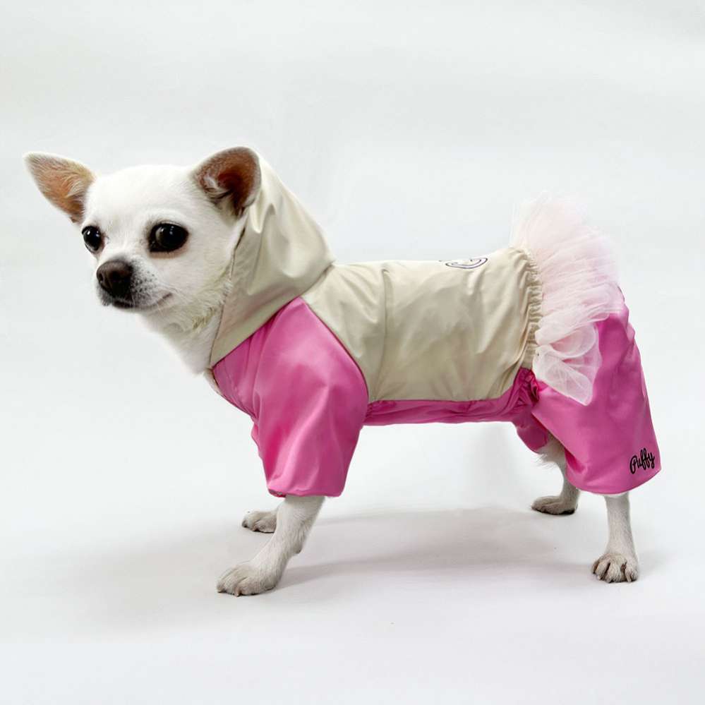 Утепленный дождевик для собак Puffy Cool girl