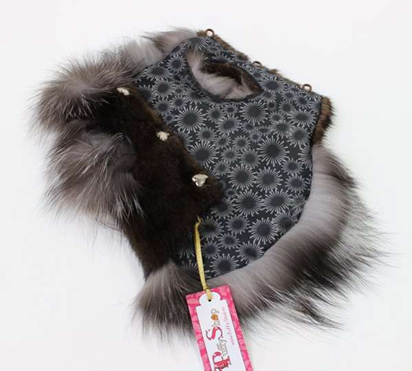 Шуба для собак норковая коричневая лиса