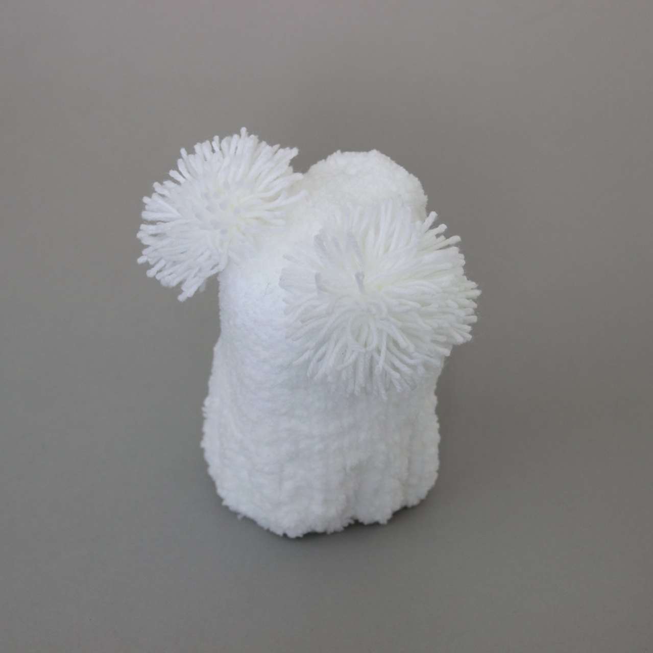 Вязаная шапка для собаки капор с закрытыми ушами Puffy Бэмби