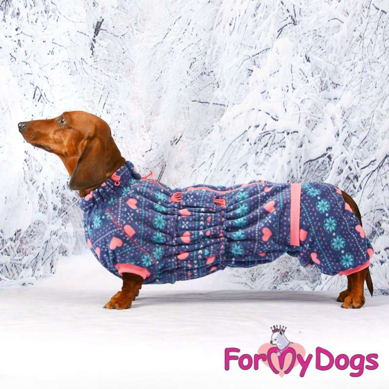 Комбинезон для таксы и корги флисовый ForMyDogs Пряник