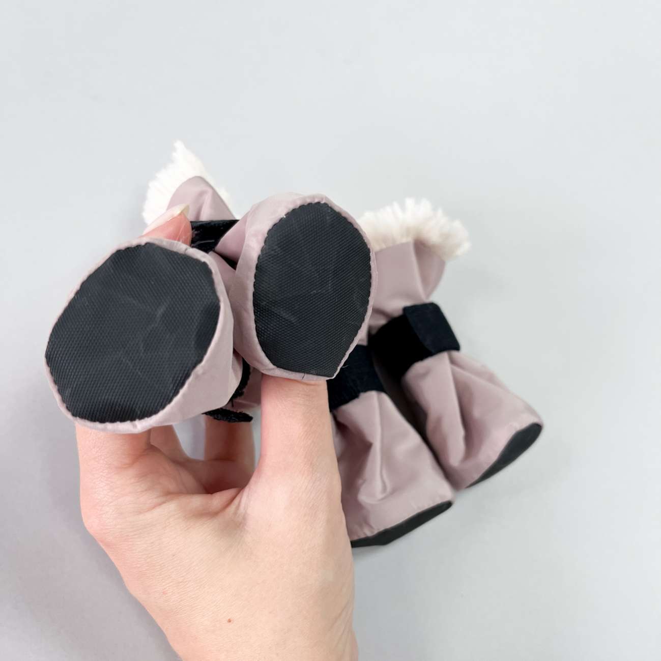 Зимняя обувь для собак Подтяжки Латте