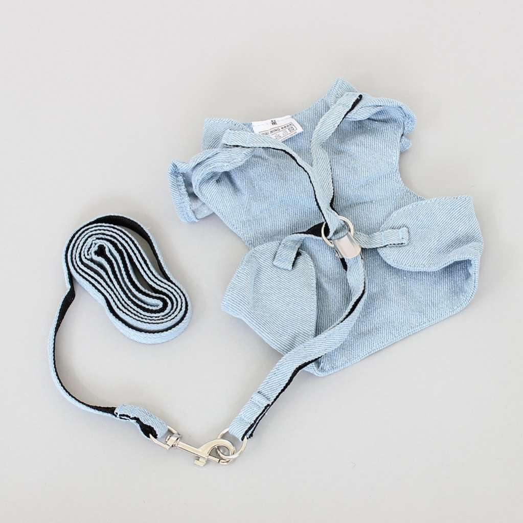 Шлейка с поводком для собак Pet Джинсовое лето