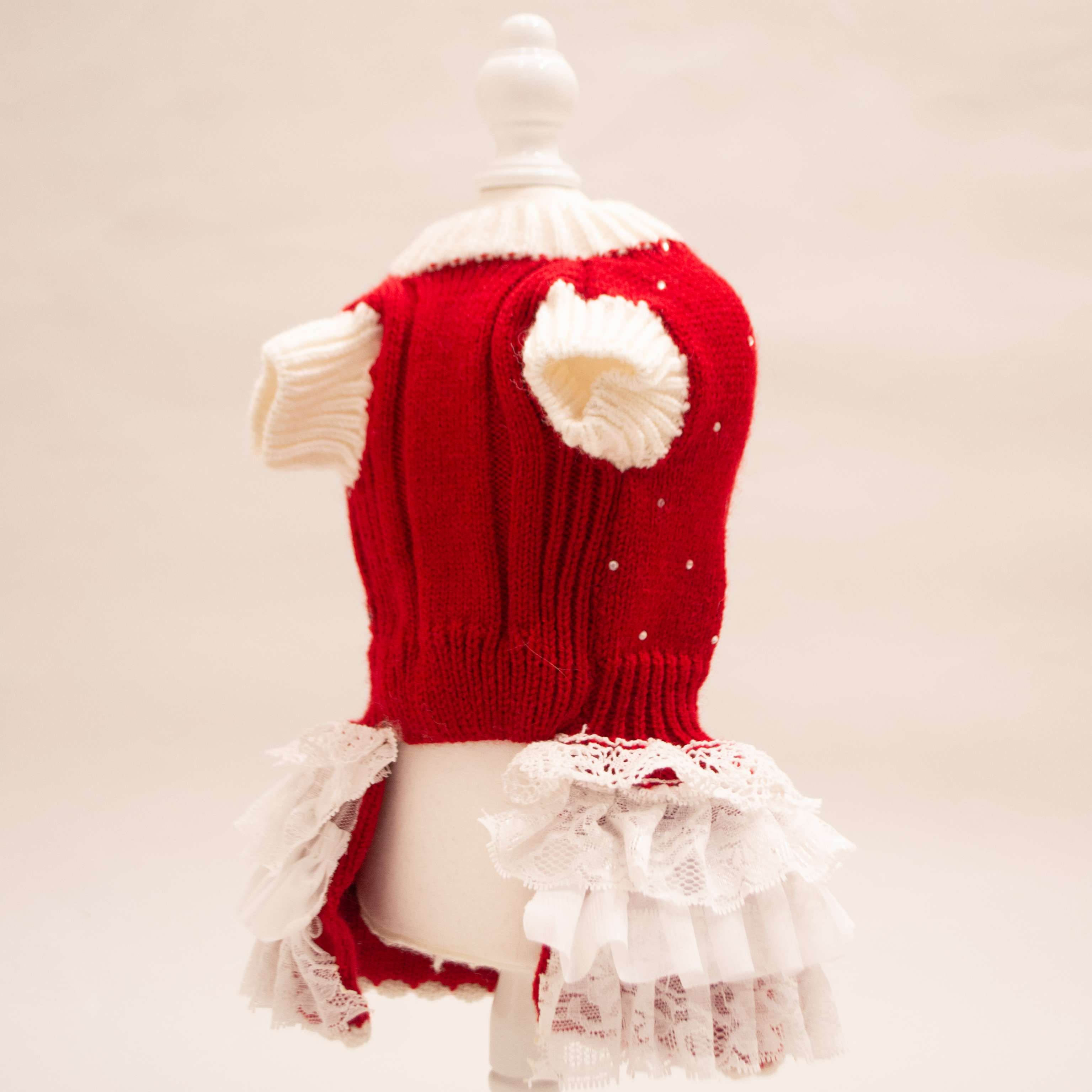 Шерстянное платье для собак Puffy Скарлет