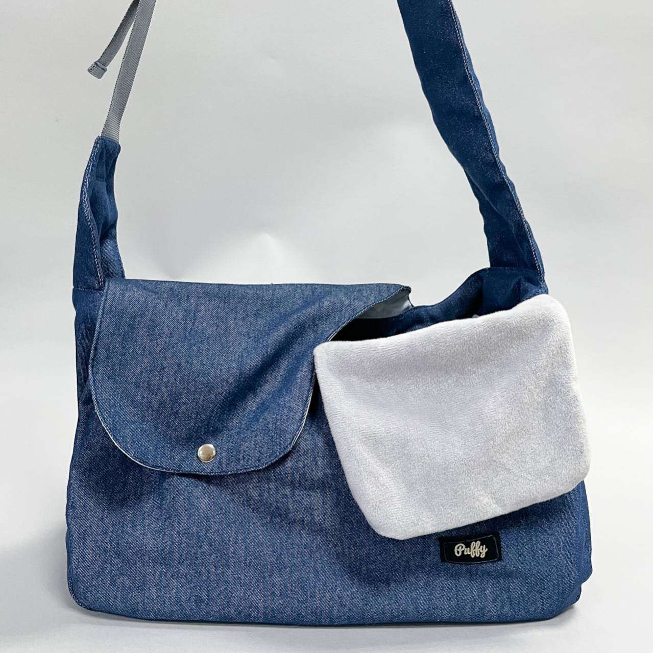 Слинг для собак летний Puffy Джинса с регулятором