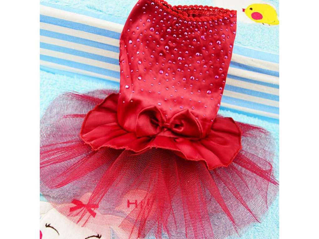 Праздничное платье для собак Pet Стразы