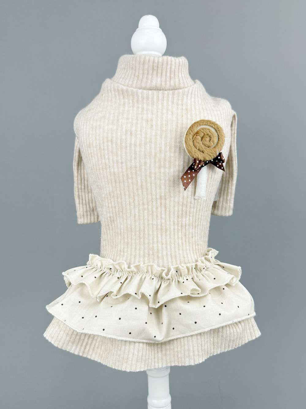 Платье для собак Puffy Лапша бежевое