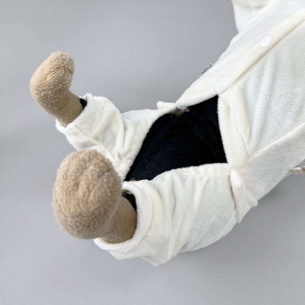 Велюровый костюм для собак Puffy Тедди молочный