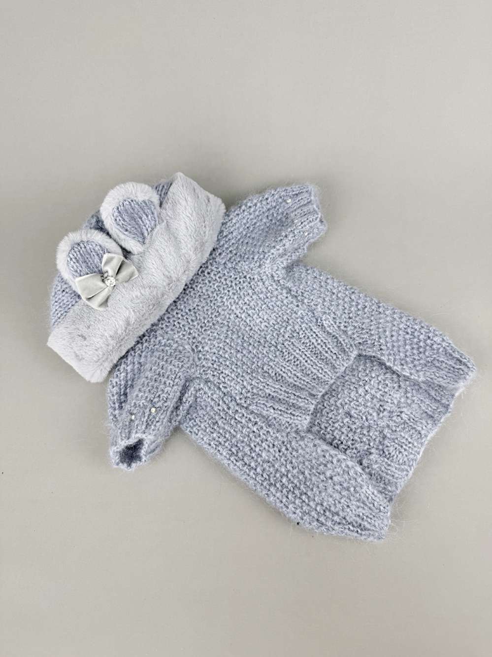 Шерстяной свитер для собак Заюша Серый