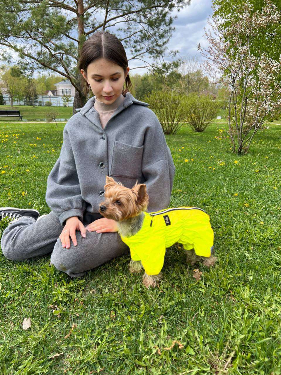 Дождевик для собаки Puffy Лайт желтый