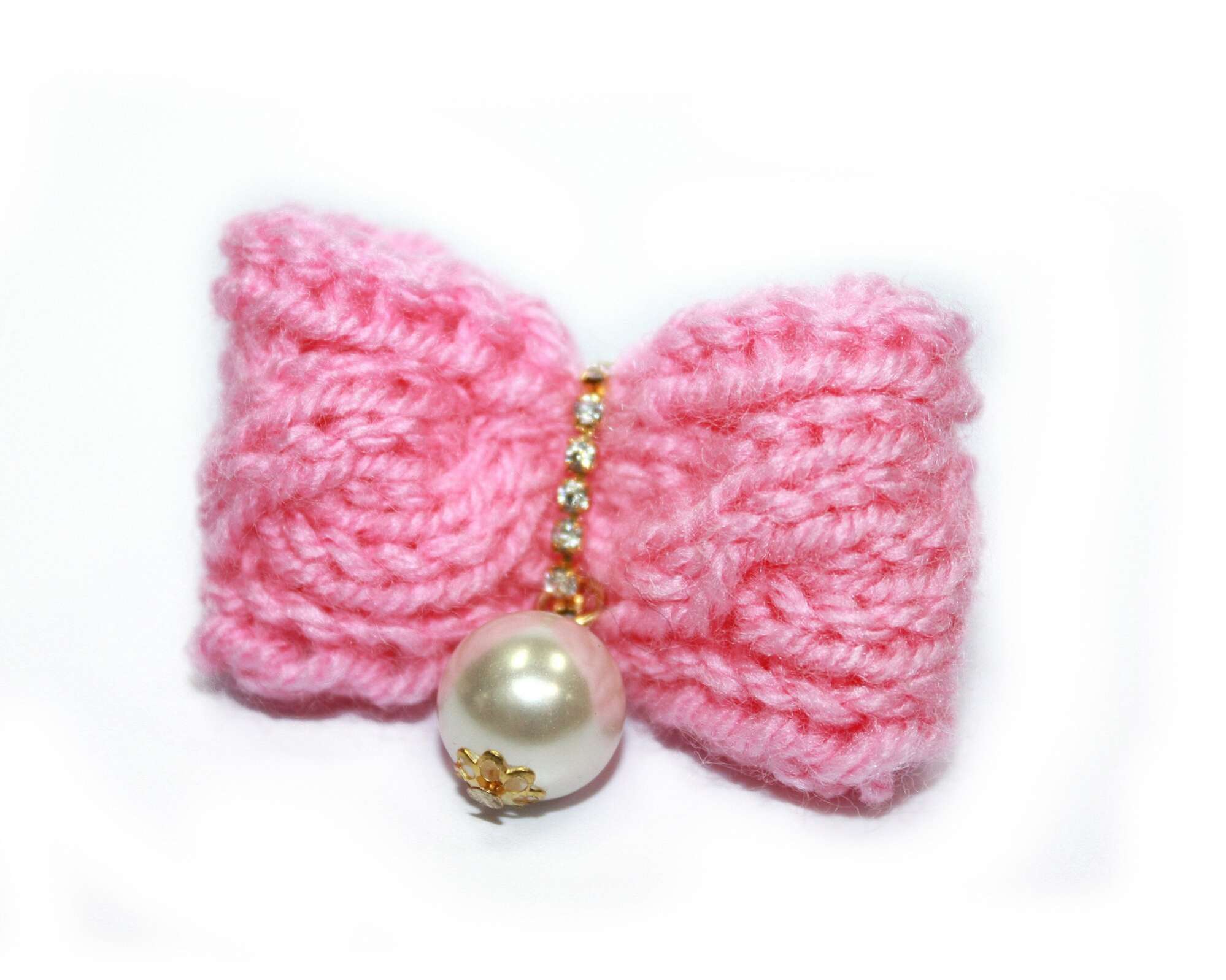 Заколка для собак Вязанная