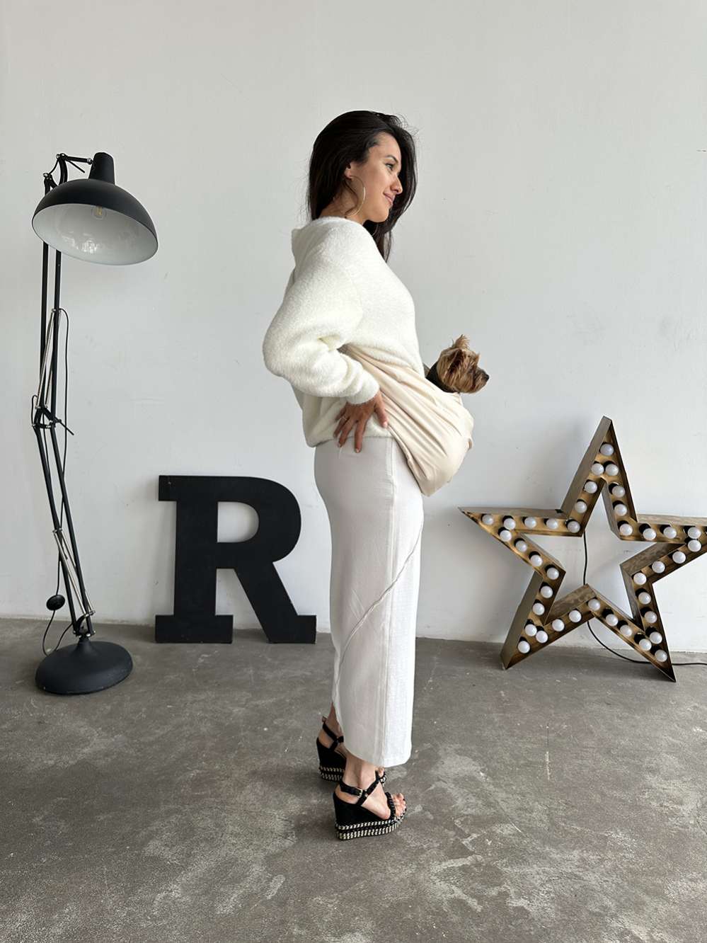 Сумка для собак Гамак Puffy Латте теплая