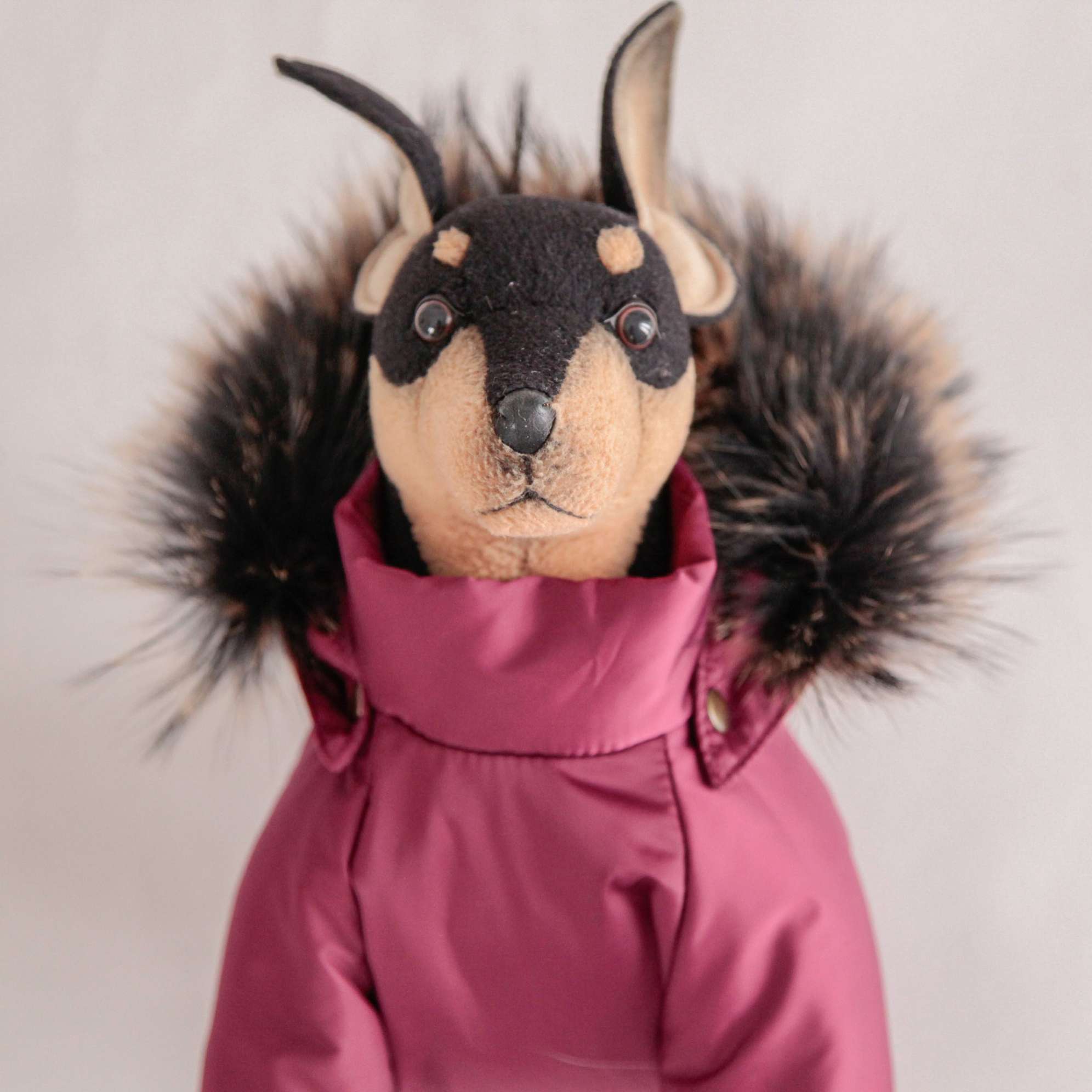 Комбинезон для собак Северное сияние Бургунди на шелке