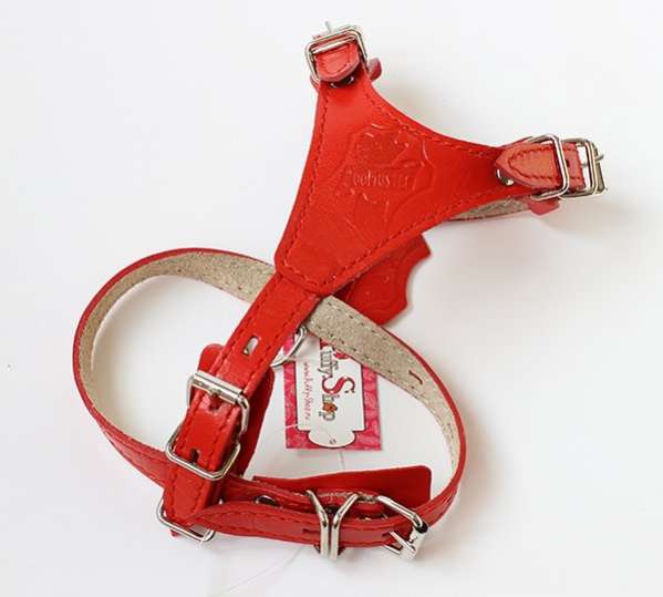 Кожаная шлейка для собак Комфорт