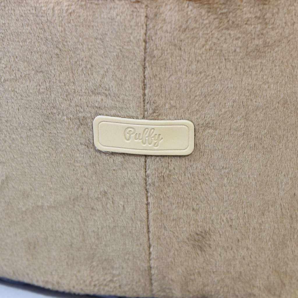 [Лежак] Лежанка для собак со спинкой Puffy Шокко