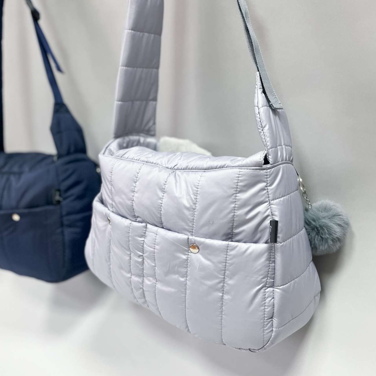 Сумка-слинг Puffy Прогулка серая