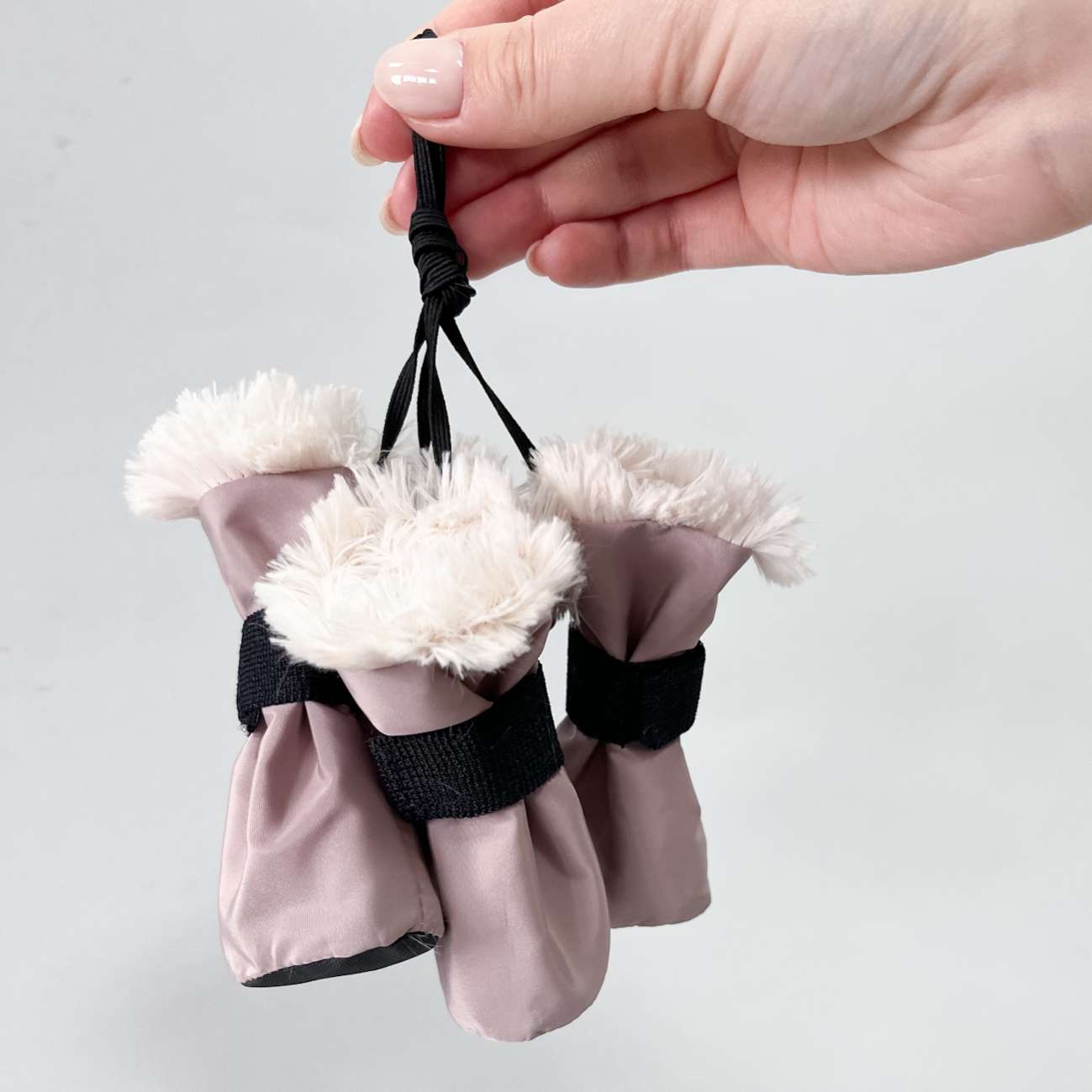 Зимняя обувь для собак Подтяжки Латте