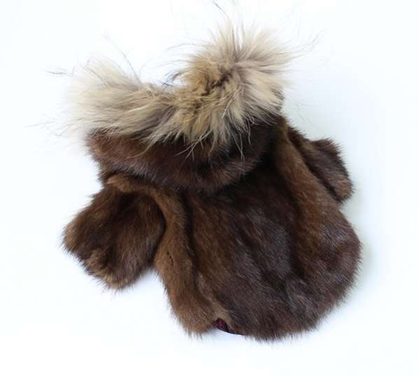 Шуба для собак для собак с капюшоном Шик