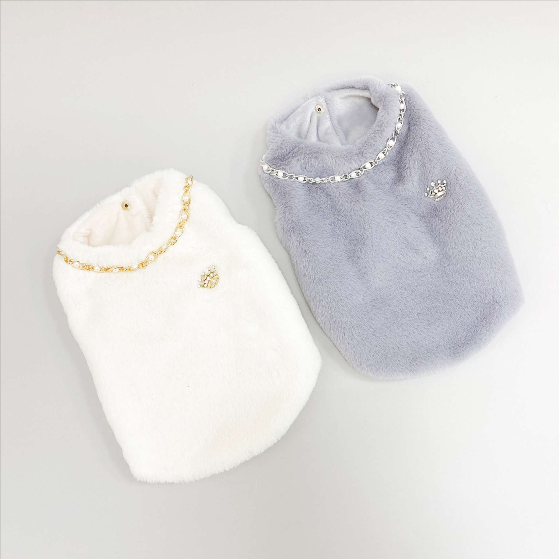 Жилетка для собаки меховая Puffy Морозка серая