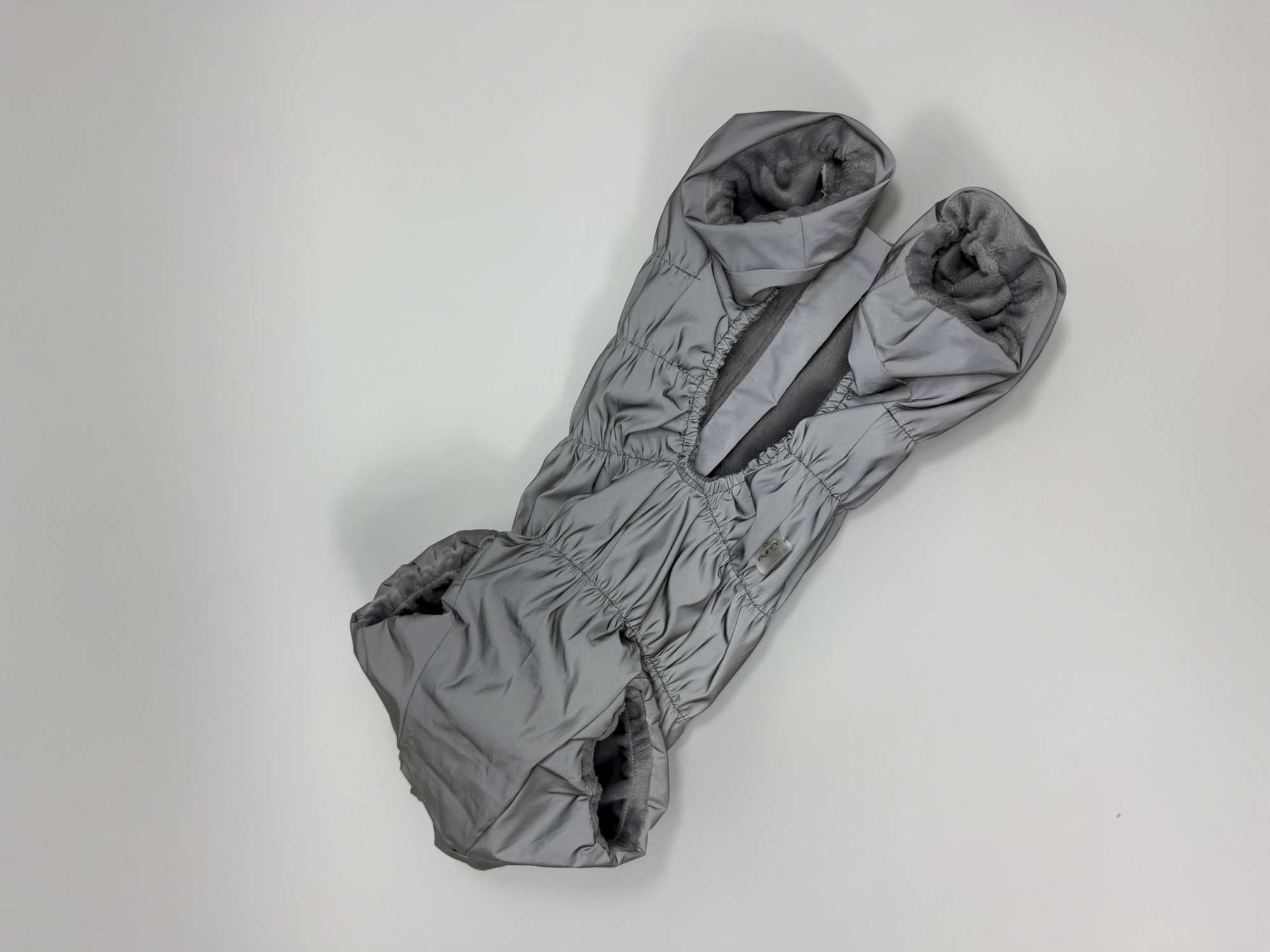 Утепленный дождевик Puffy для такс и корги светоотражающий