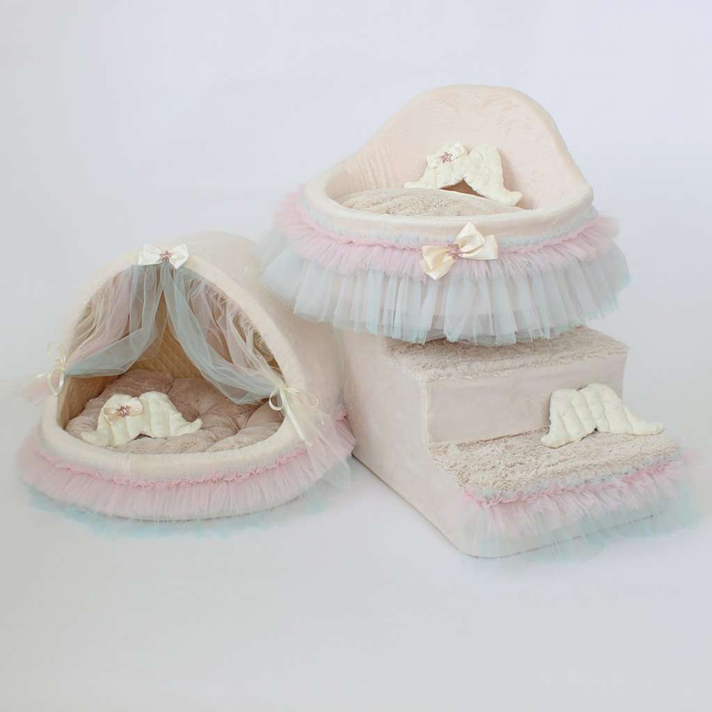 [Лежак] Лежанка для собак со спинкой Puffy Мэджик