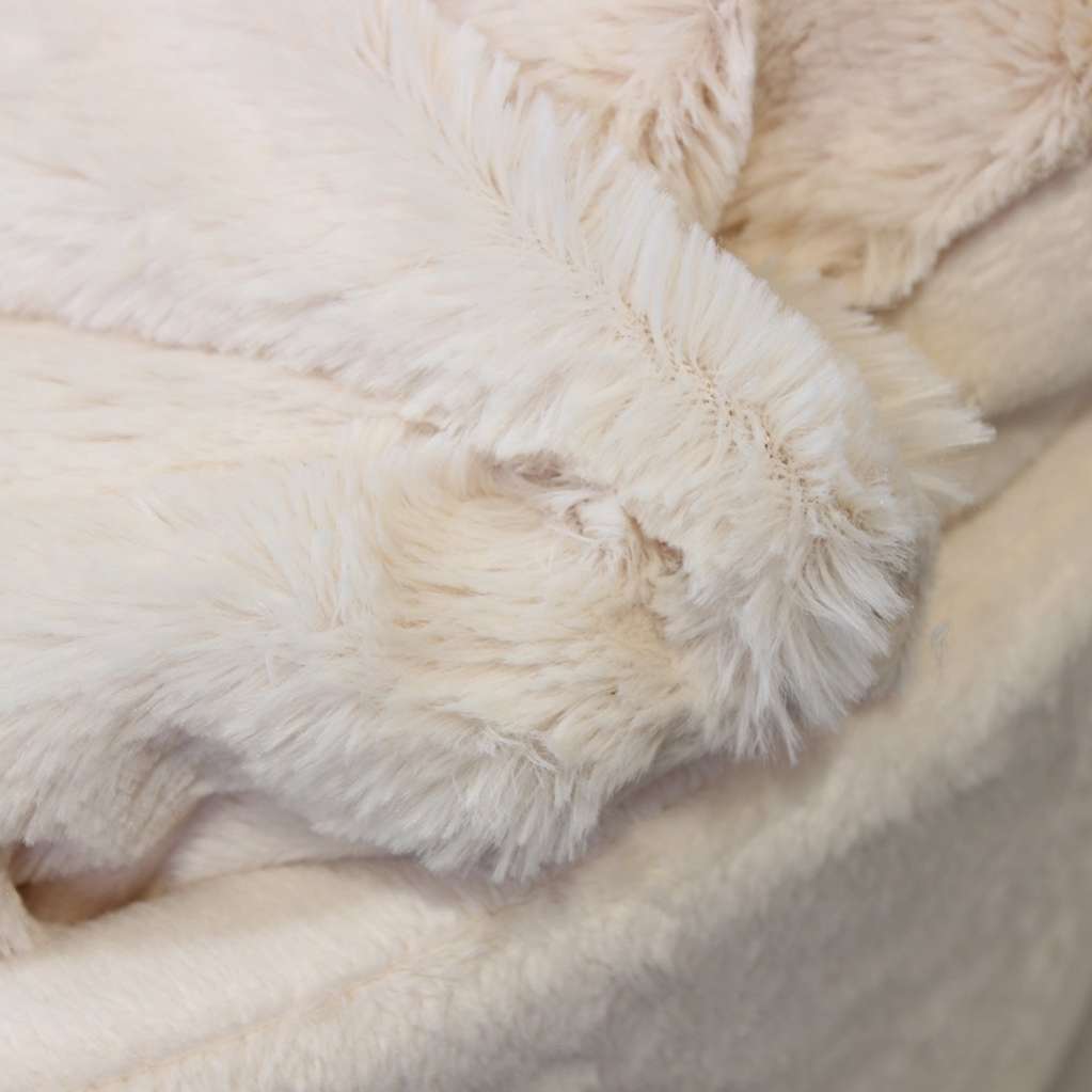 [Лежак] Лежанка для собак со спинкой Puffy Милк