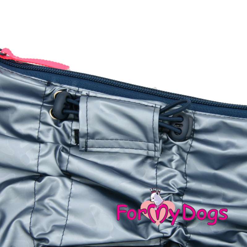 Дождевик для таксы и корги ForMyDogs Металлик