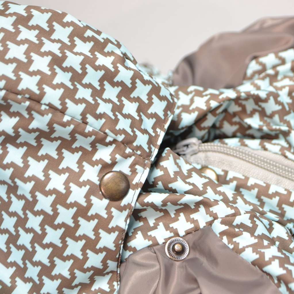 Дождевик для собак средних и крупных пород утепленный Ромбик