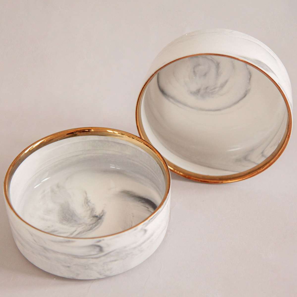 Миска для собак на деревянной подставке Pet Мрамор