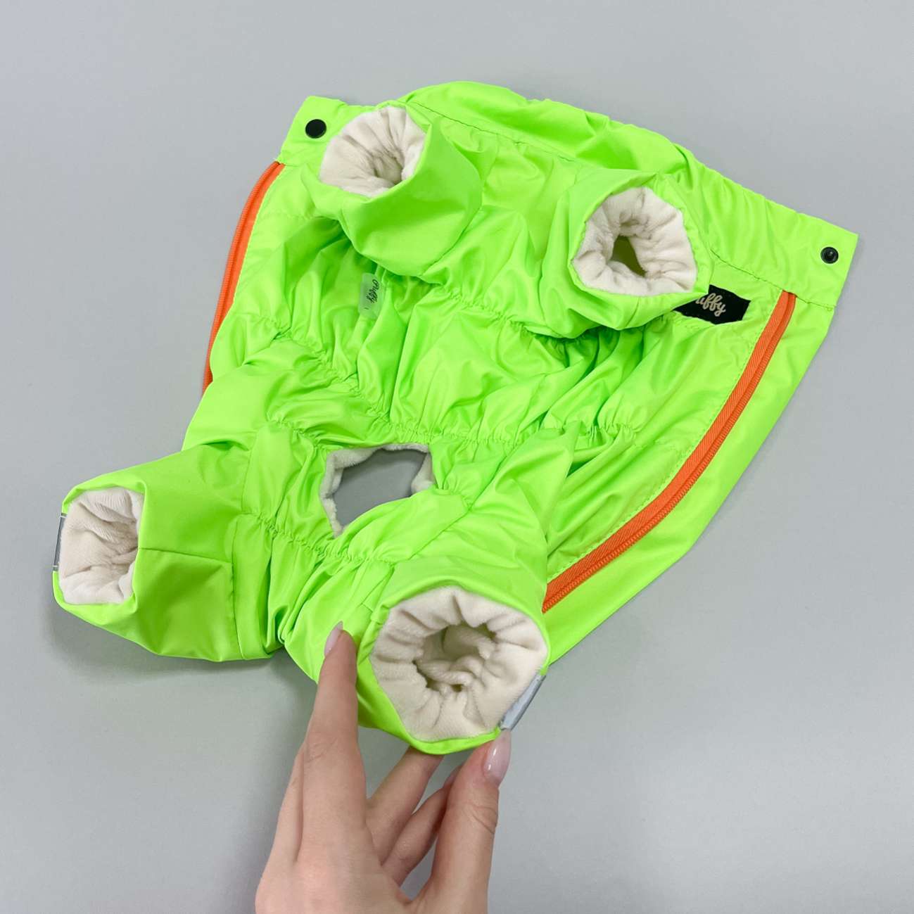 Дождевик для собаки утепленный Puffy Лион салатовый