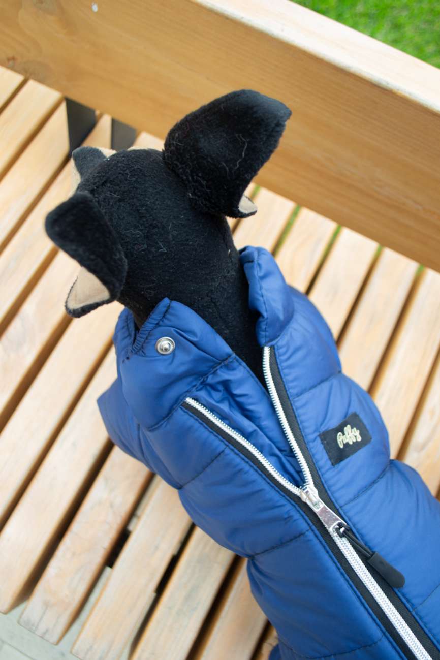 Зимний комбинезон для собак Puffy Норд Синий